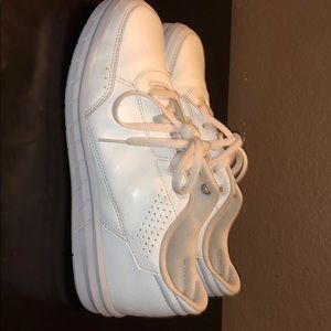 All whites adidas shoes